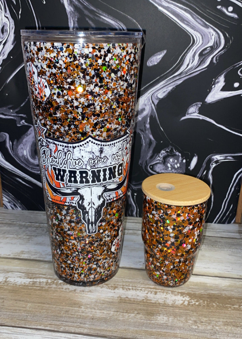 24 oz & 3 oz Western Pre - Made Cup Set