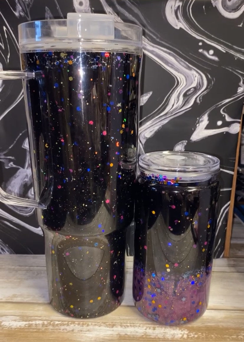 Pre - Made 40 & 16 oz Cup Set Galaxy