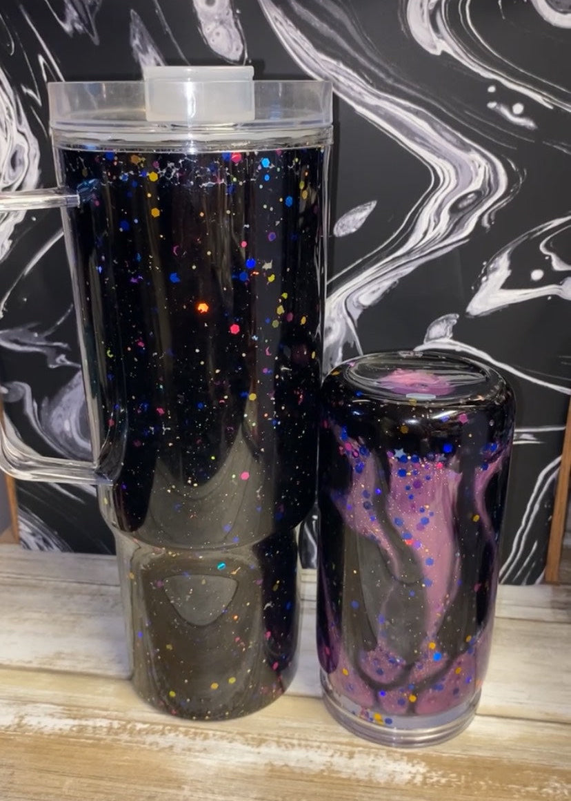 Pre - Made 40 & 16 oz Cup Set Galaxy