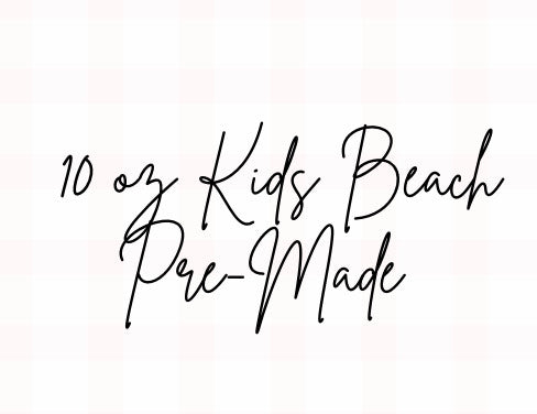 10 oz Plastic Beach Kids Pre - Made Cup