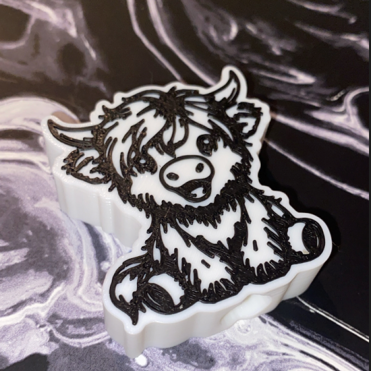 Highland Cow Cup Topper