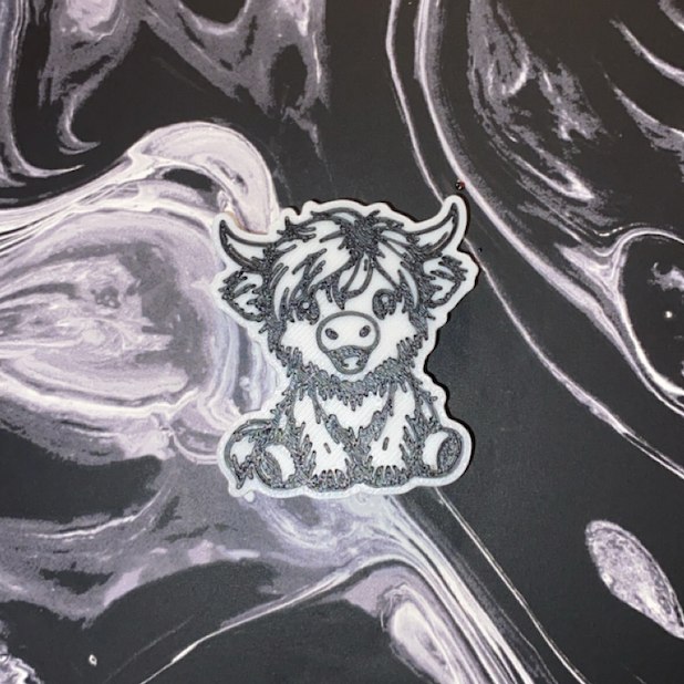 Highland Cow Cup Topper