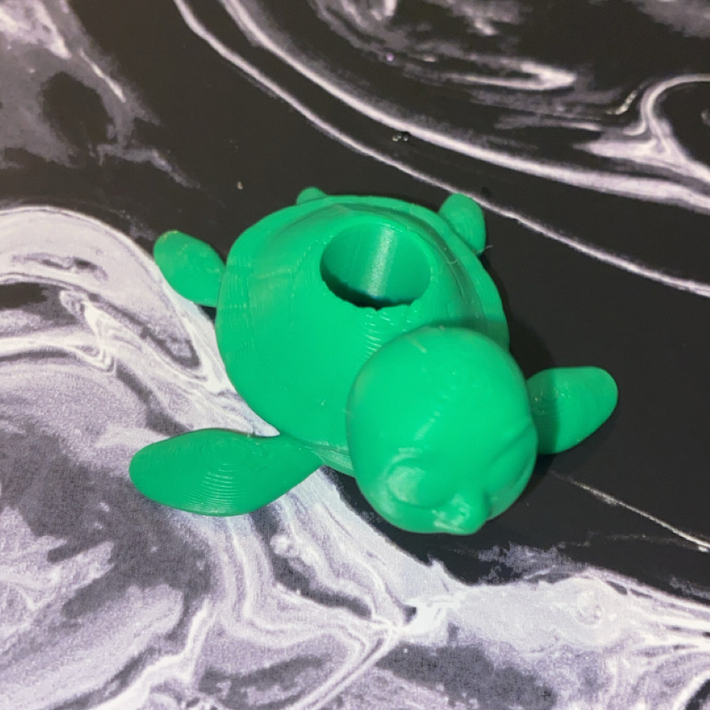 Green Turtle Cup Topper